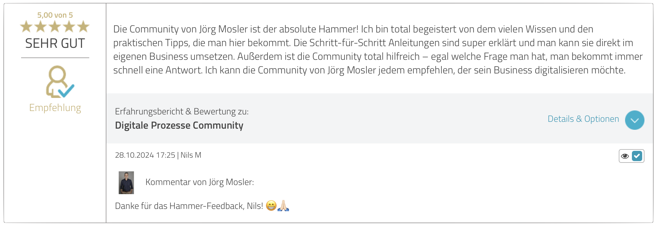 Screenshot Stimme zur Community 1